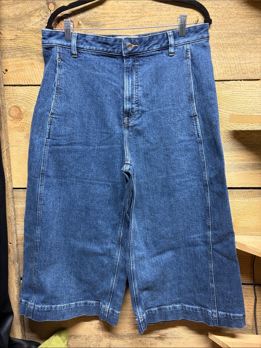Everlane "The Denim Culotte" Jean in Dark Blue Wash